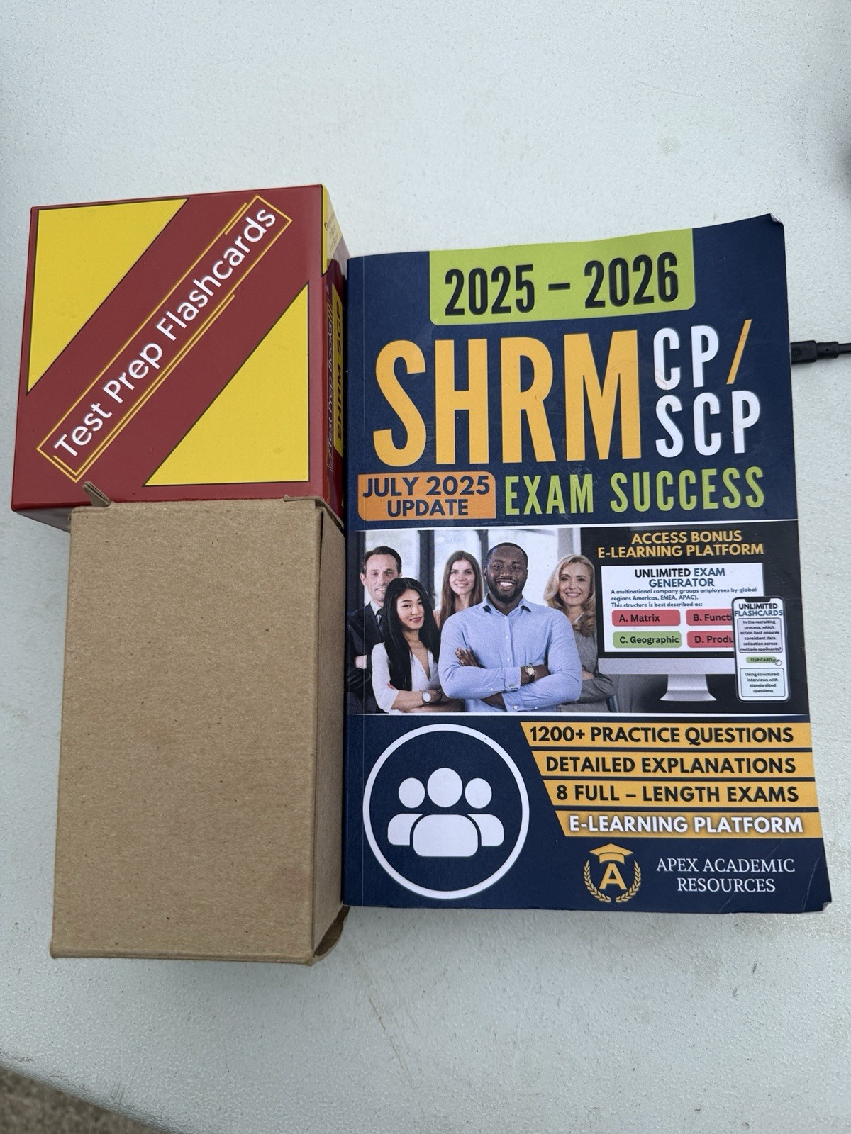 Apex Academic 2025-2026 SHRM CP/SCP Study Guide Book & Flashcards E-learning