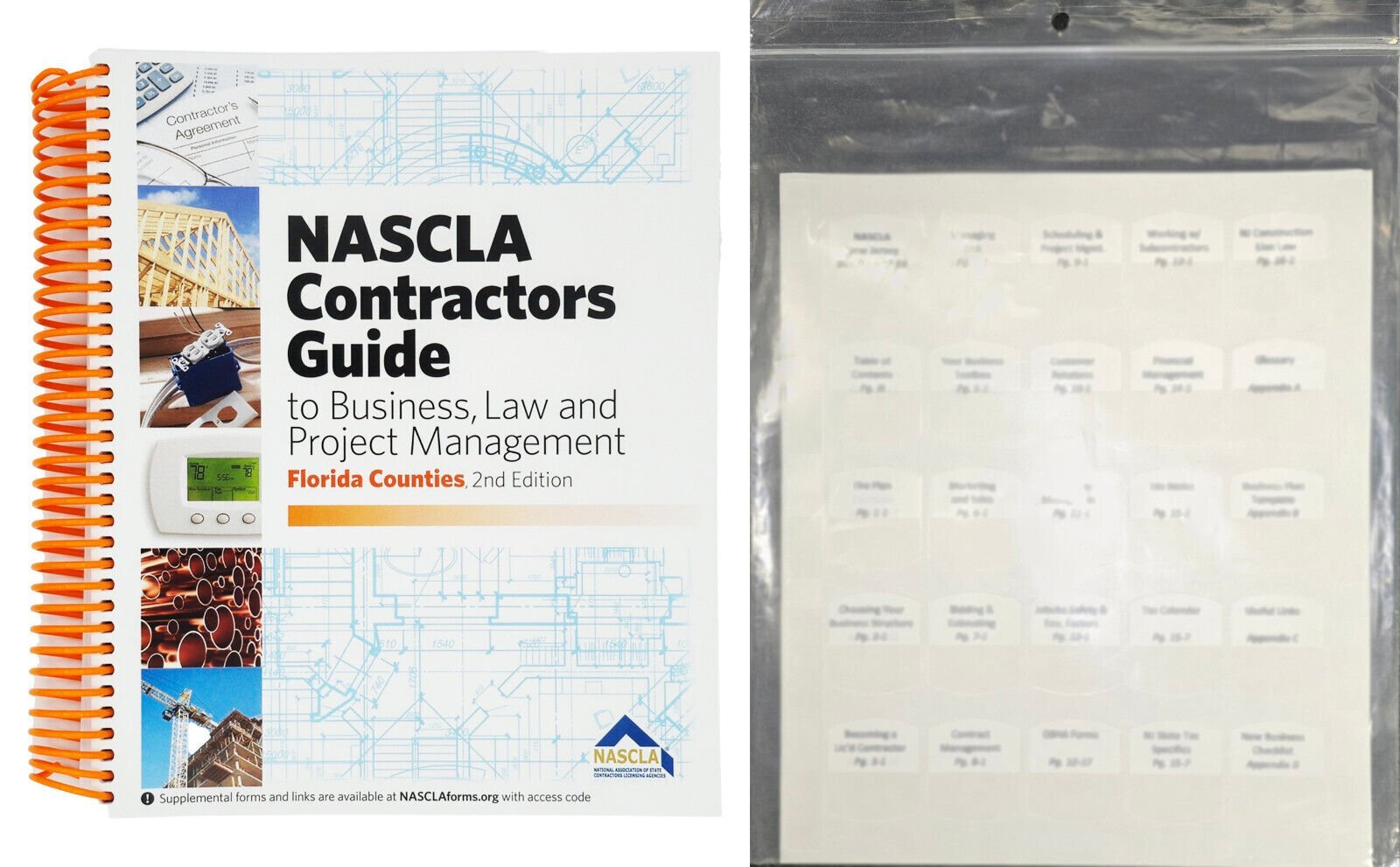 Book and Preprinted Tabs – NASCLA Contractors Guide Florida Counties 2nd Edition