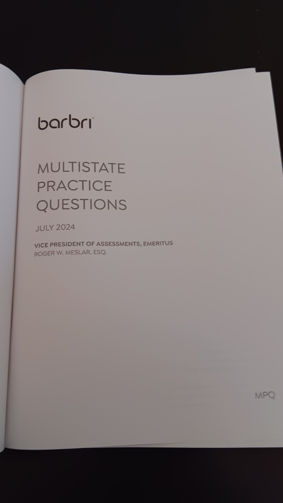 Barbri Multistate Practice Questions July 2024