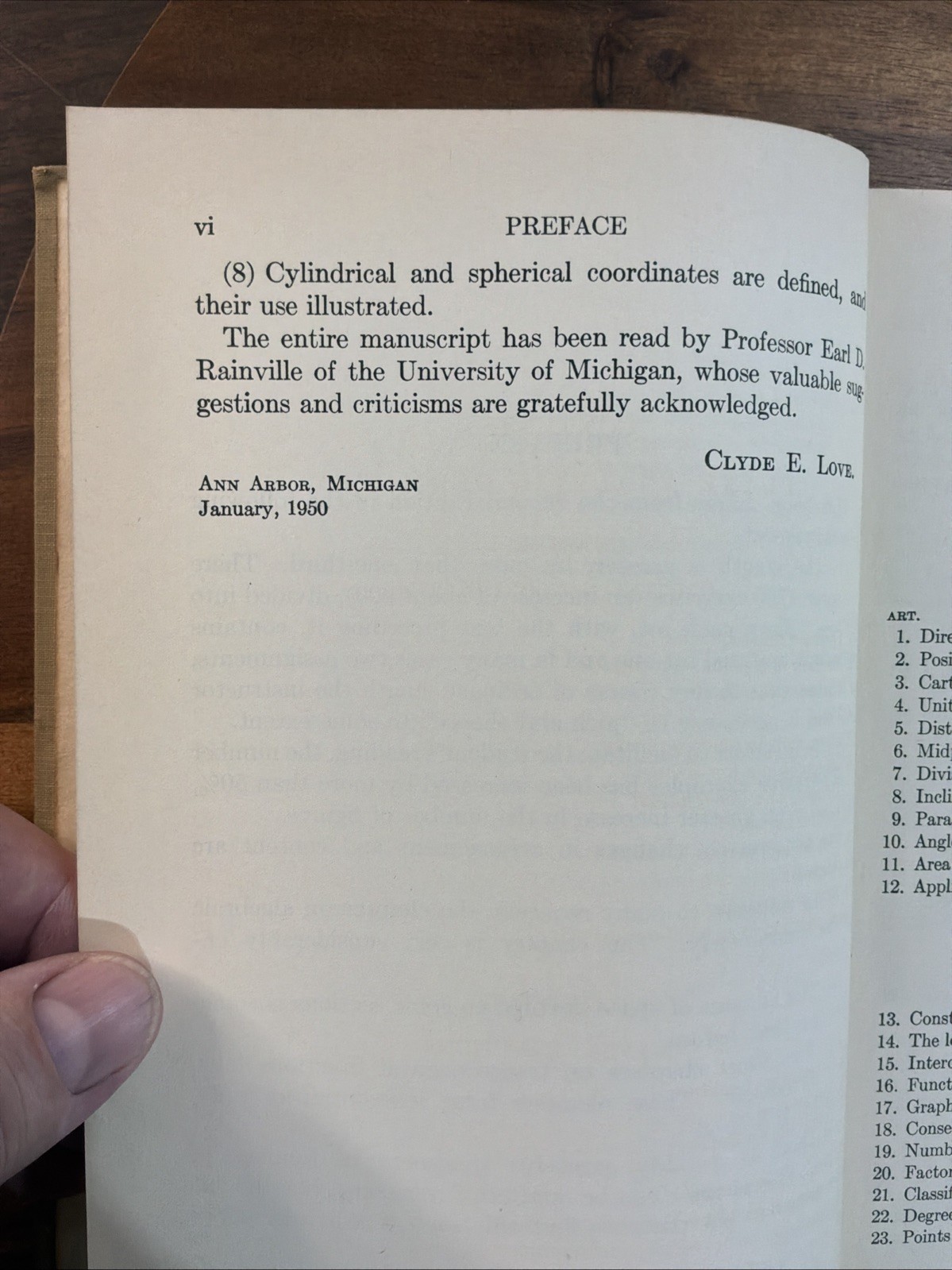 Elements Of Analytic Geometry, Clyde E. Love Ph. D., University Of Michigan,1950