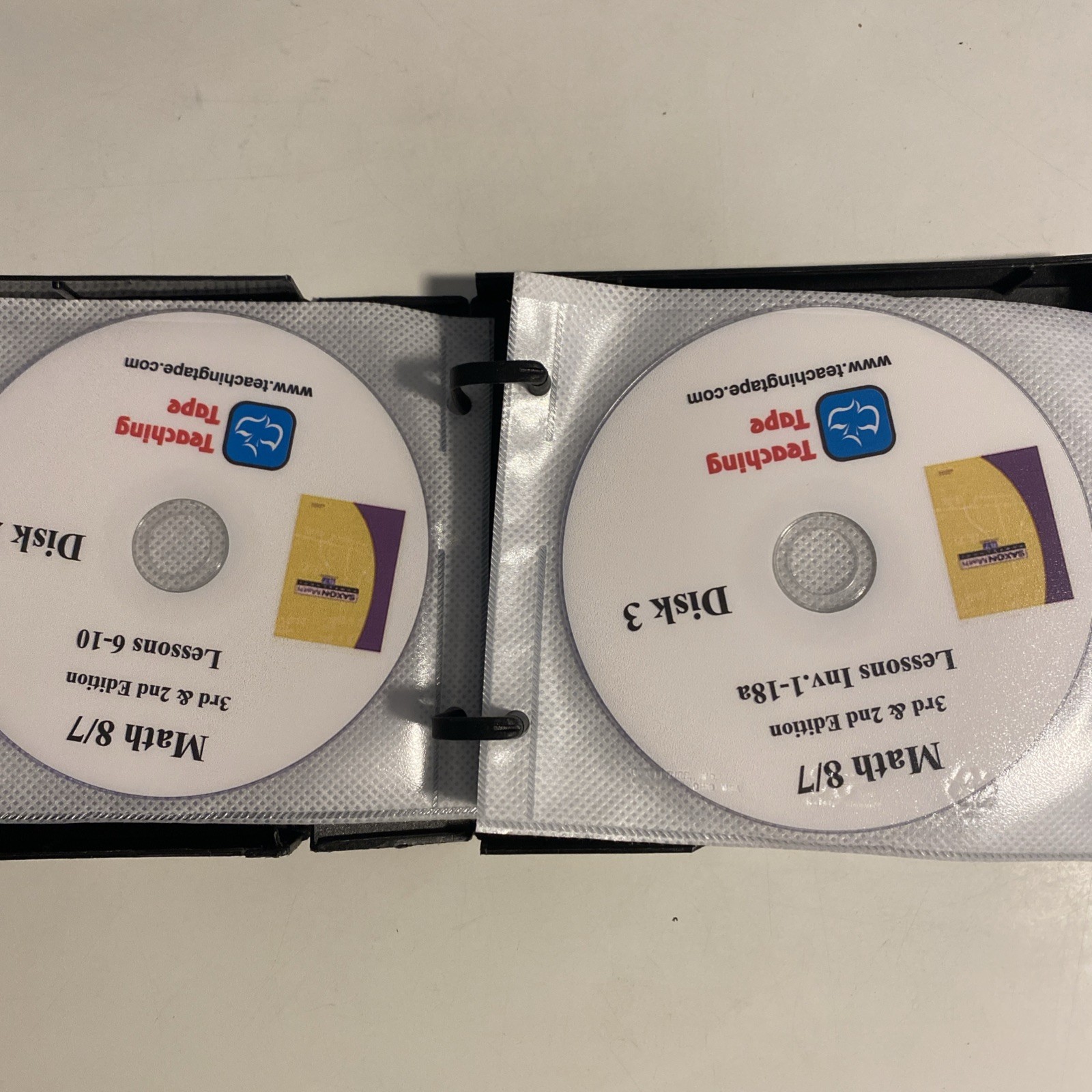 # saxon 8/7 Math (3rd edition) teaching tape DVDs Full Set Damaged Case