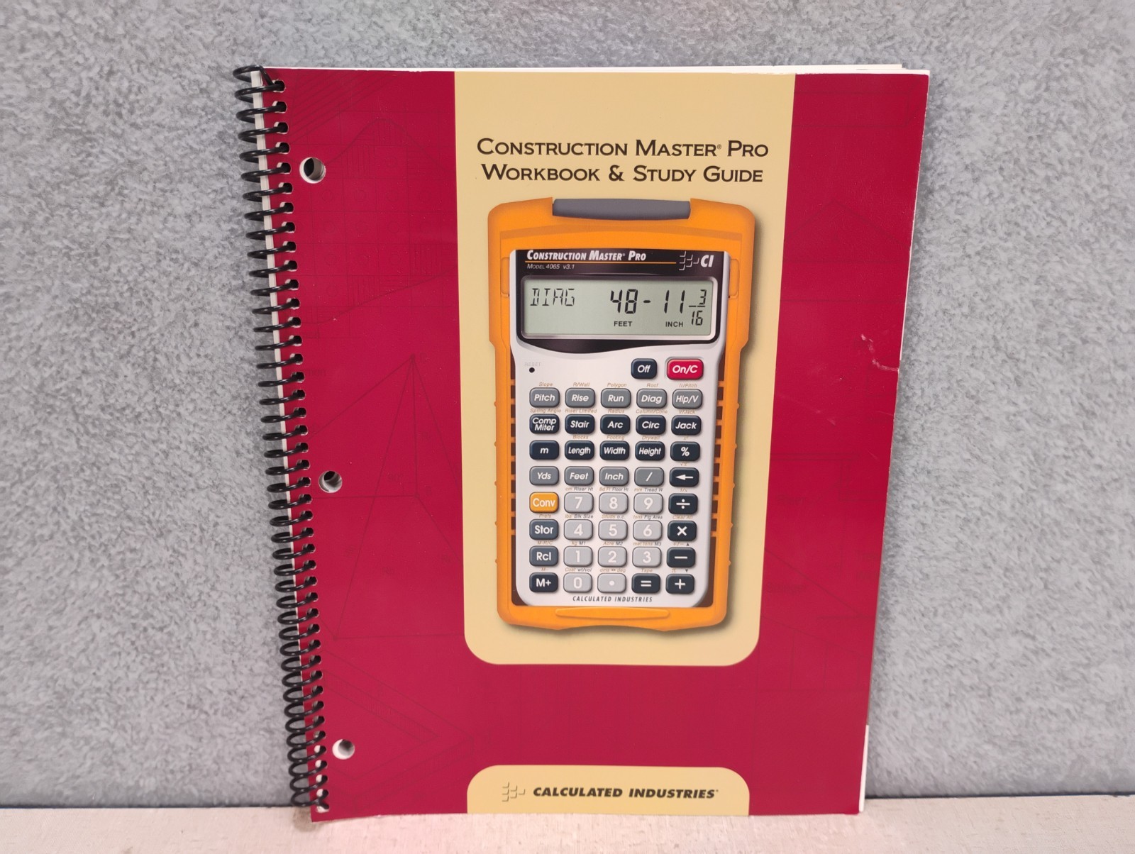 Calculated Industries 2140 Construction Master Pro Workbook and Study Guide
