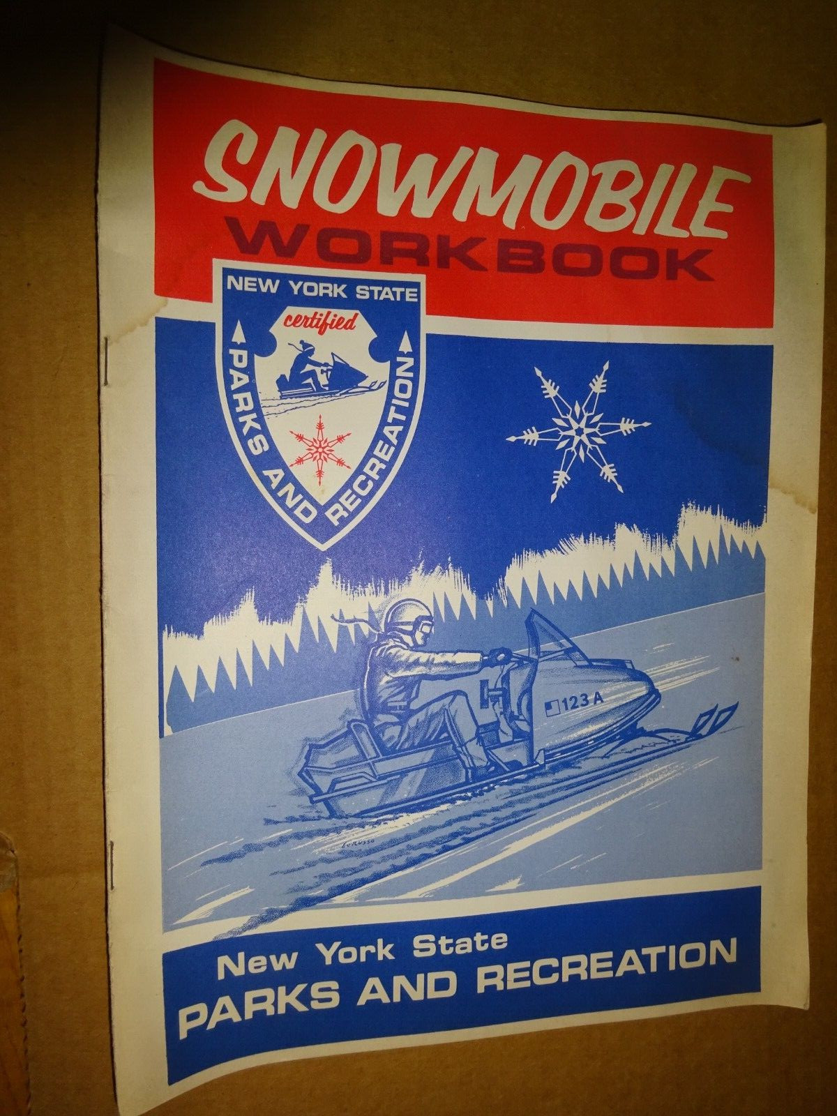 1970’s New York State Snowmobile Workbook Parks Recreation Nelson Rockefeller A