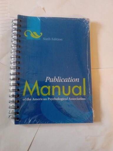 6th Edition Publication Manual American Psychological Association New In Wrapper