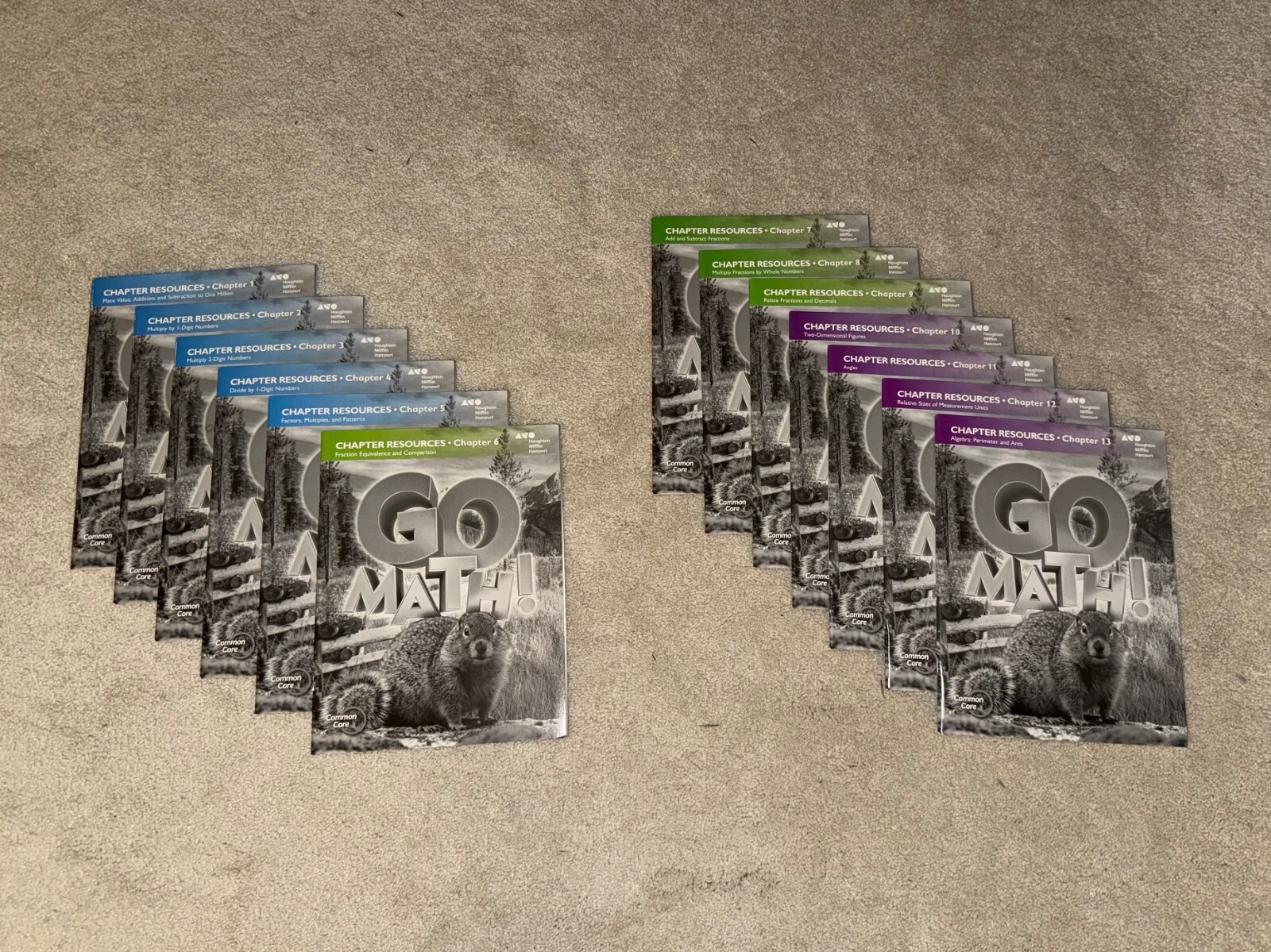 Go Math! Grade 4 Chapter Resource Blackline Master Collection (13 books total)