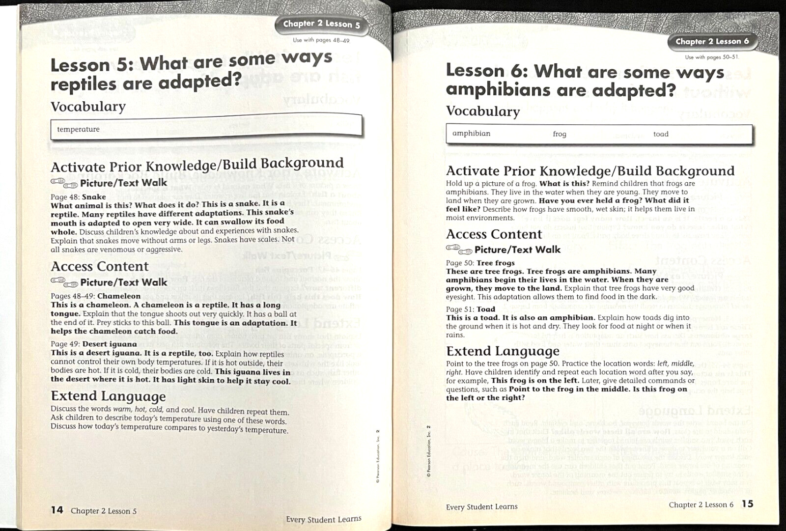 2nd Grade – SCIENCE – EVERY STUDENT LEARNS – TEACHER GUIDE (2006, Foresman)