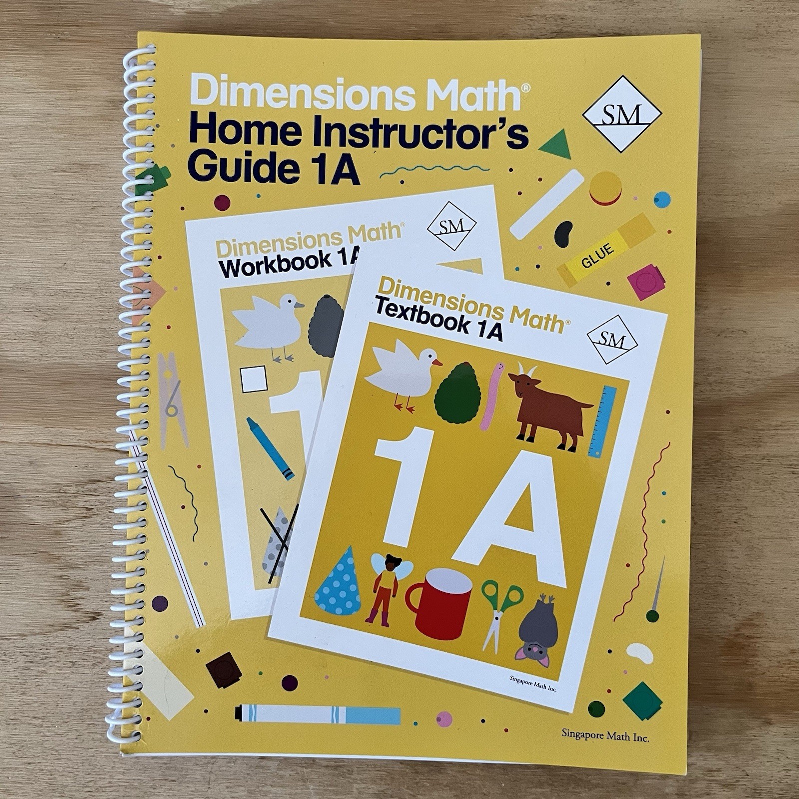 Dimensions Math Home Instructor’s Guide 1A Singapore Math Inc ( Spiral )