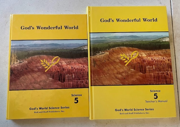 Rod and Staff Science God’s Wonderful World Teacher’s & Student Books 5th grade