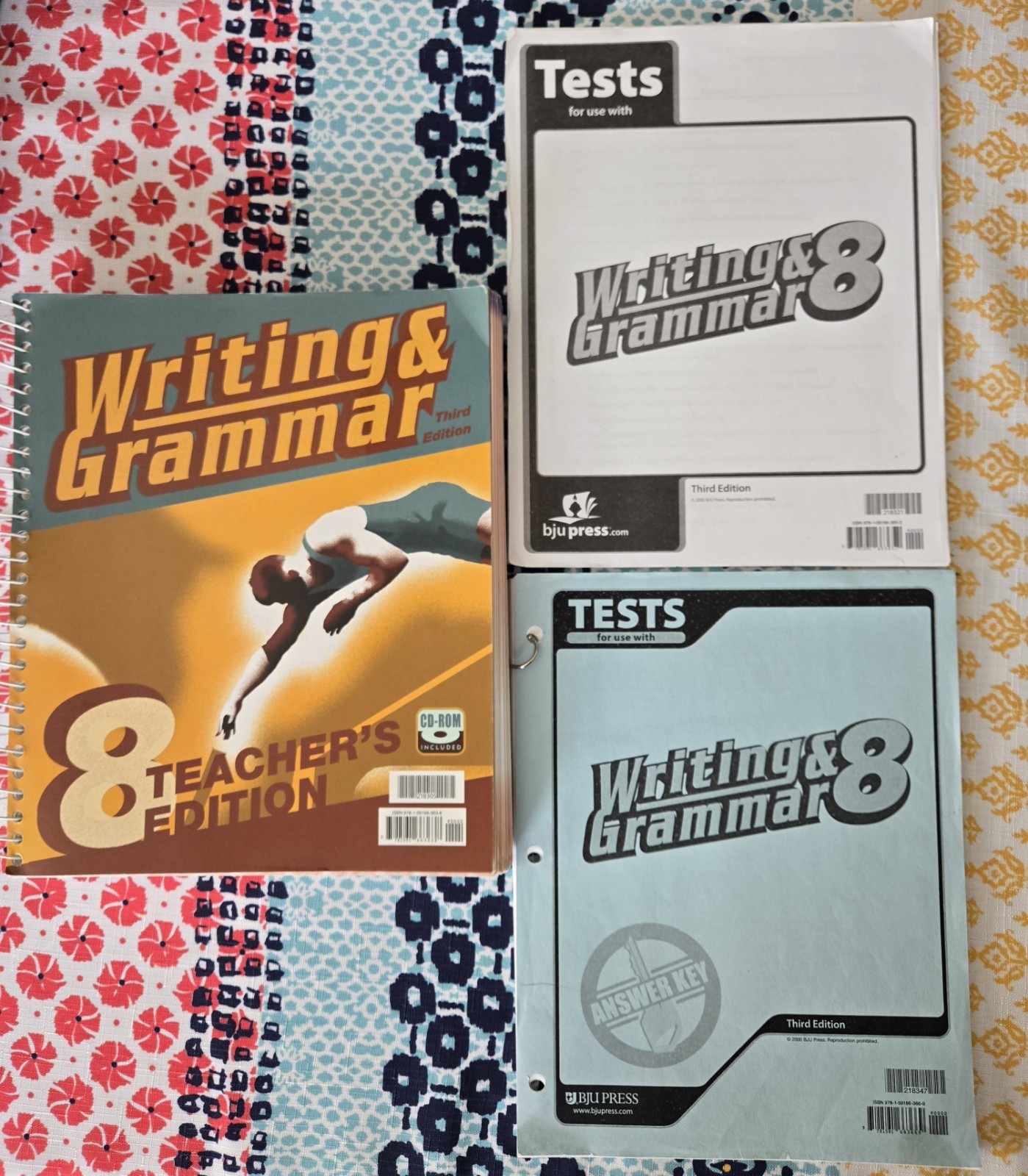 BJU Press Writing & Grammer 8 3rd Edition, Teacher Guide, Tests And Answer Key