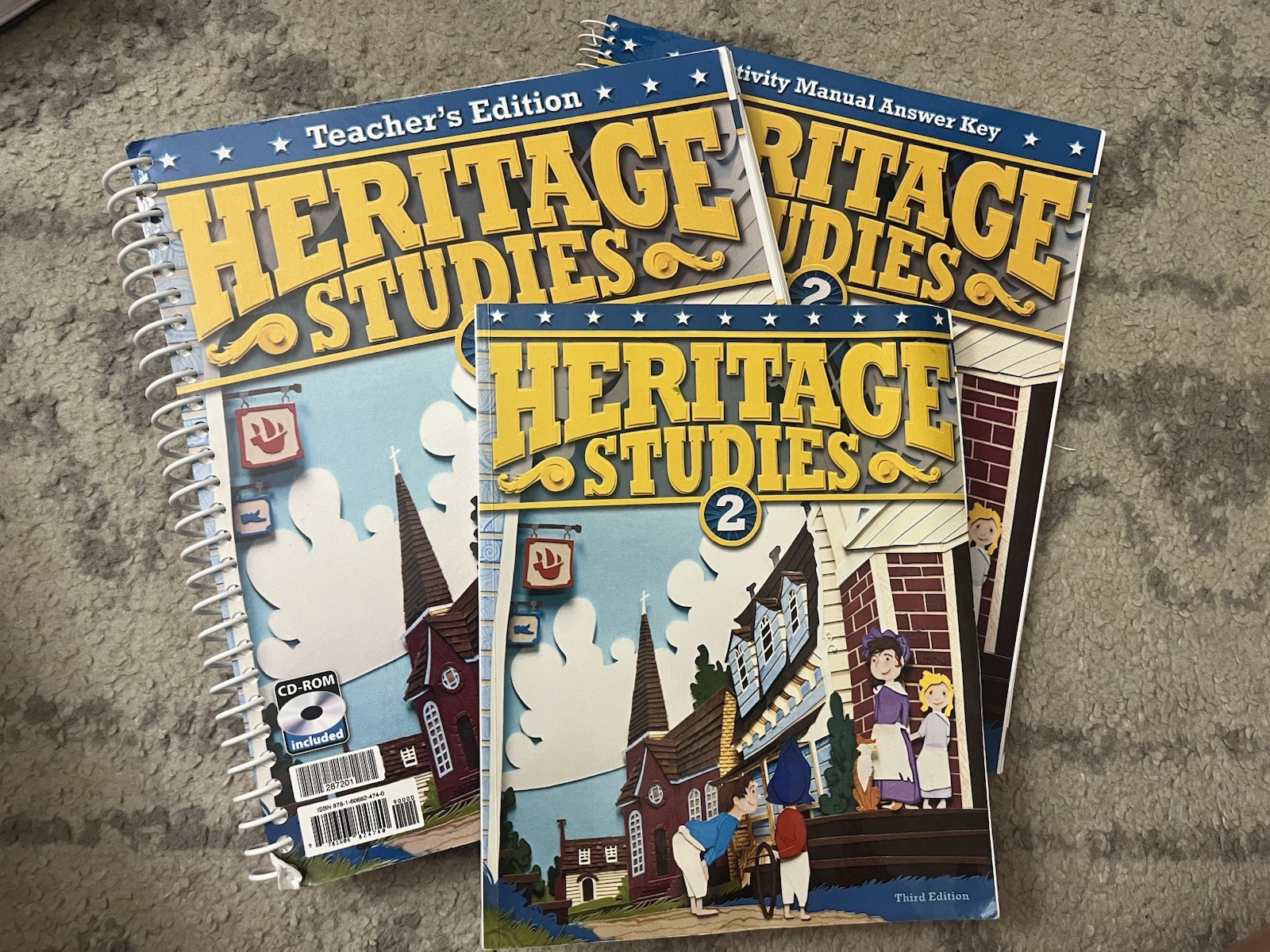BJU Press Heritage Studies 2 Teacher’s Edition (3rd. Ed), Student Text & Keys