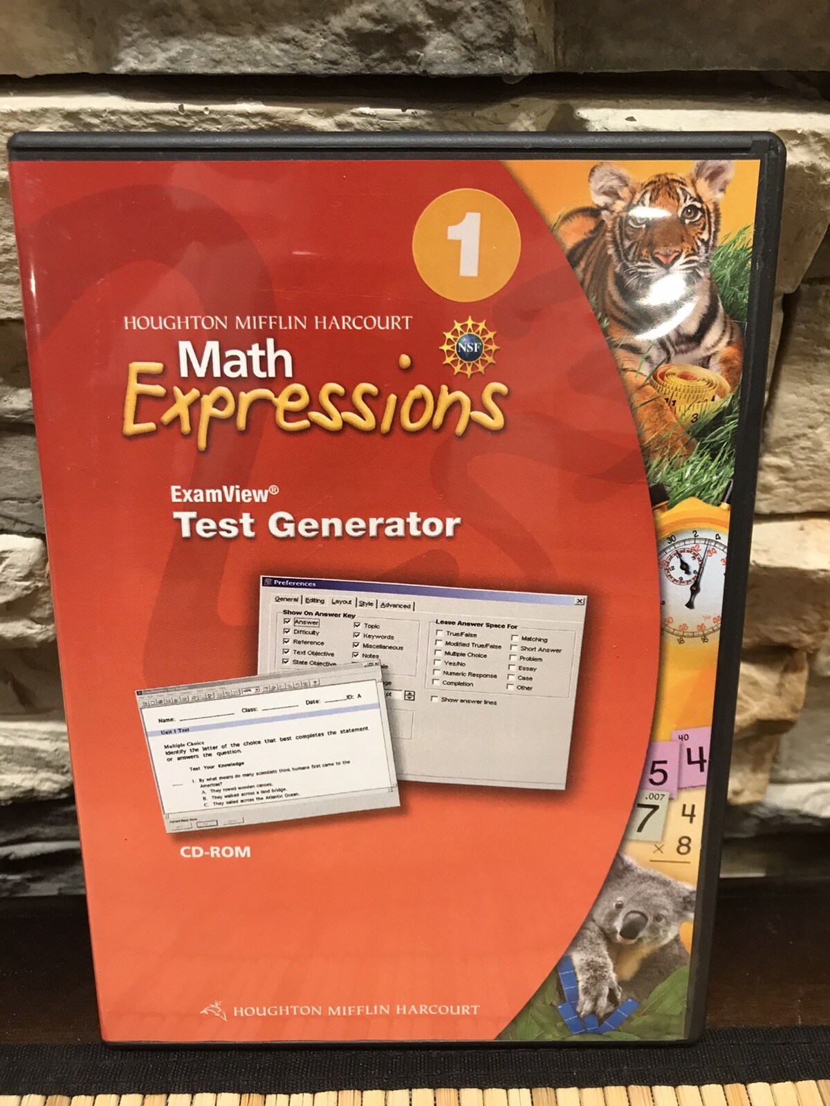 Math Expressions: Test Generator CD-ROM Level 1 For Mac And Windows HFM