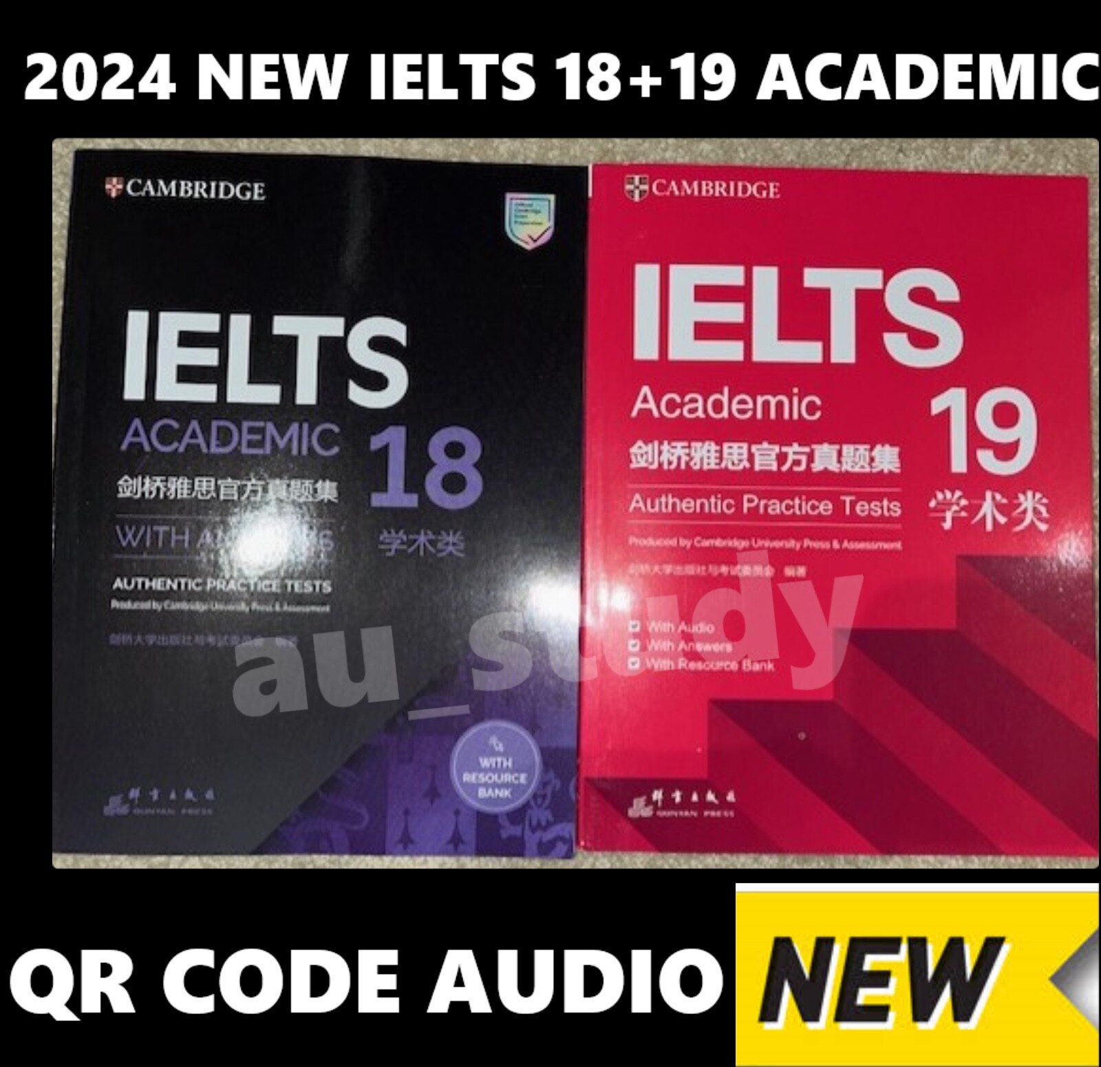 2024 AU STOCK LATEST NEW Cambridge IELTS 18+ IELTS 19Academic Books + Answer Key