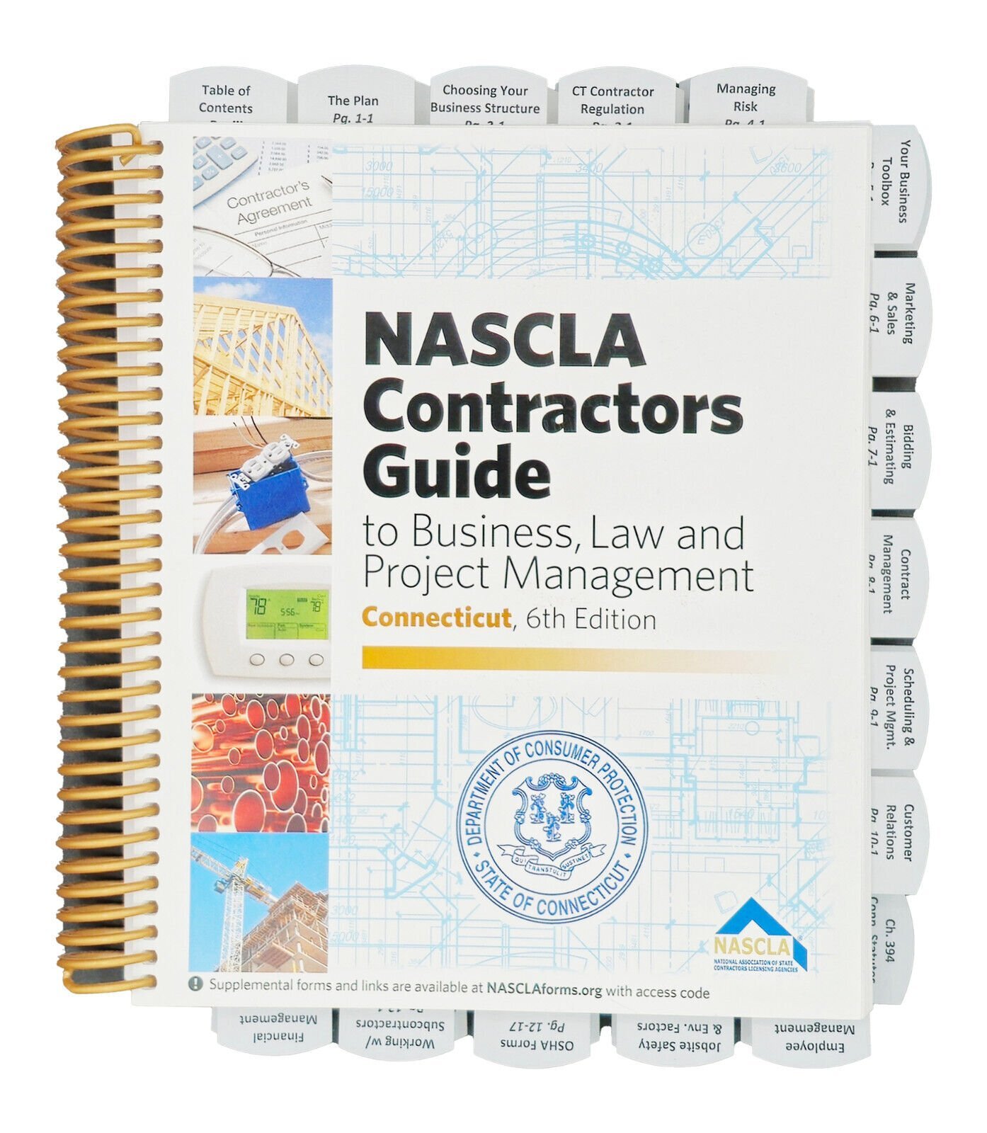 Highlighted and Tabbed – NASCLA Contractors Guide Connecticut 6th Edition
