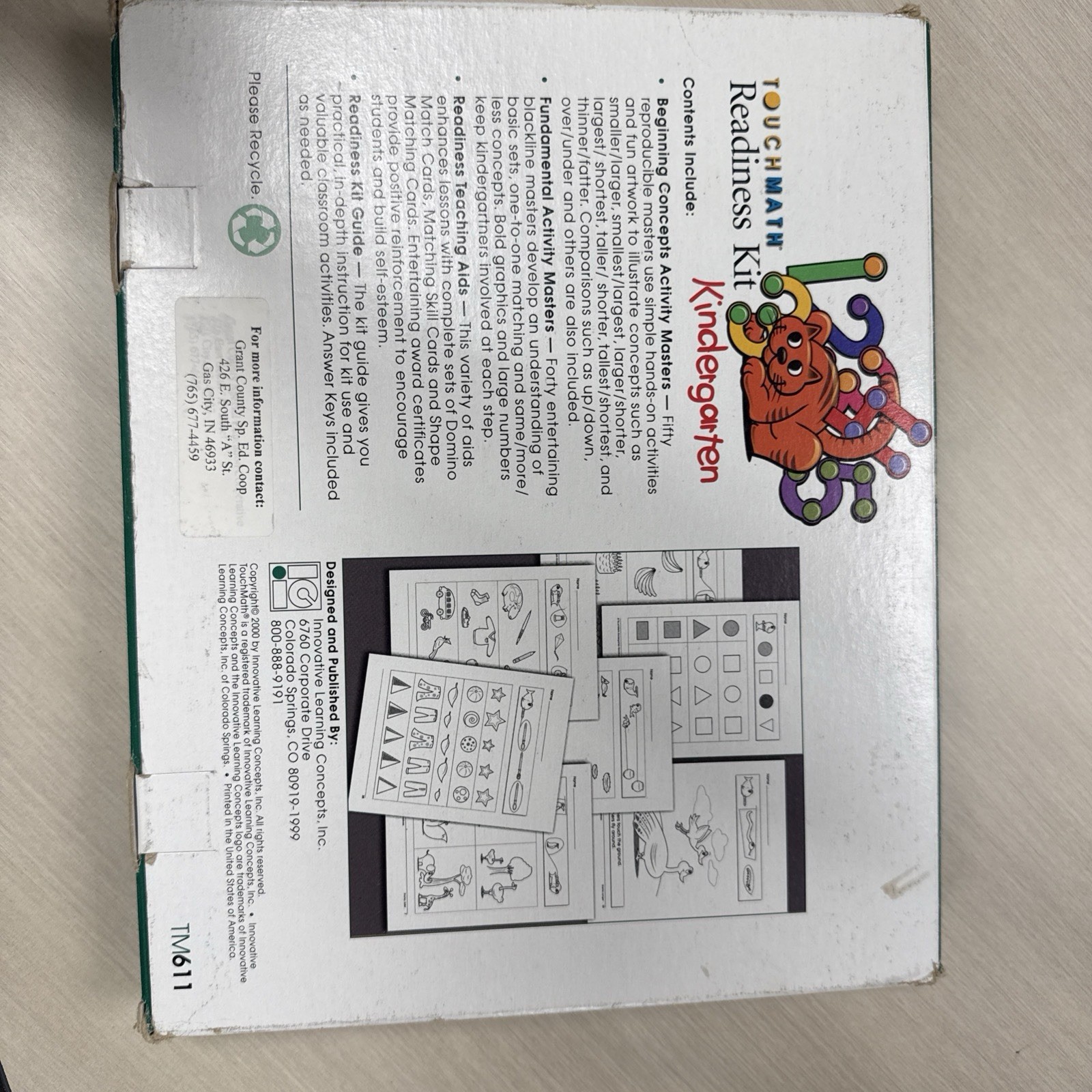 TouchMath Kindergarten Readiness Kit TM611 Loose Leaf First Edition