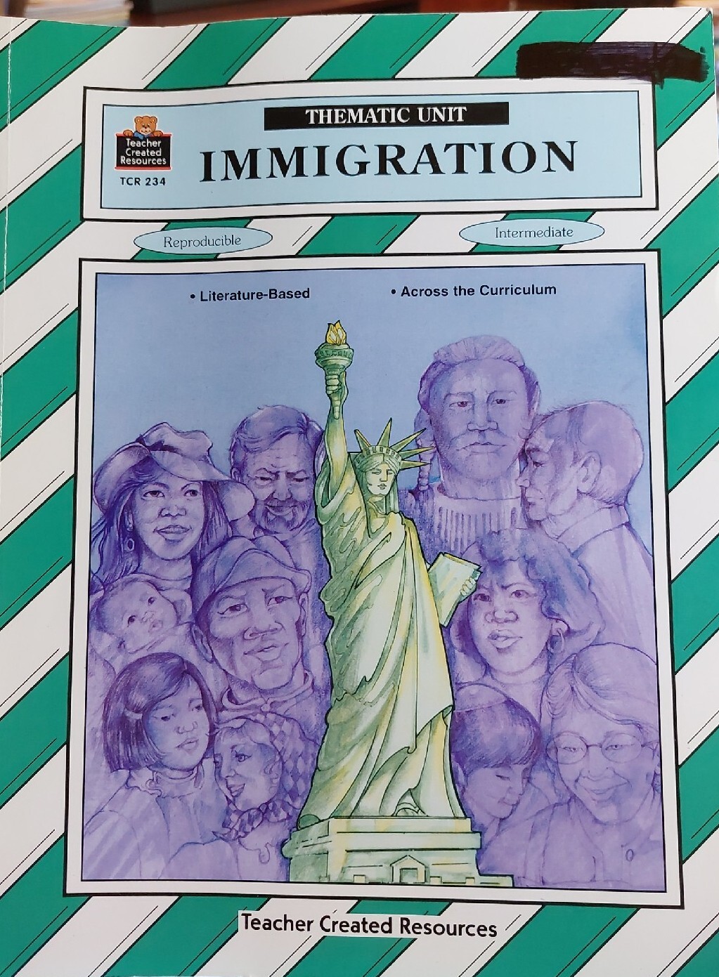 TCR 234 IMMIGRATION Thematic Unit Intermediate Paperback 1993 EXC COND