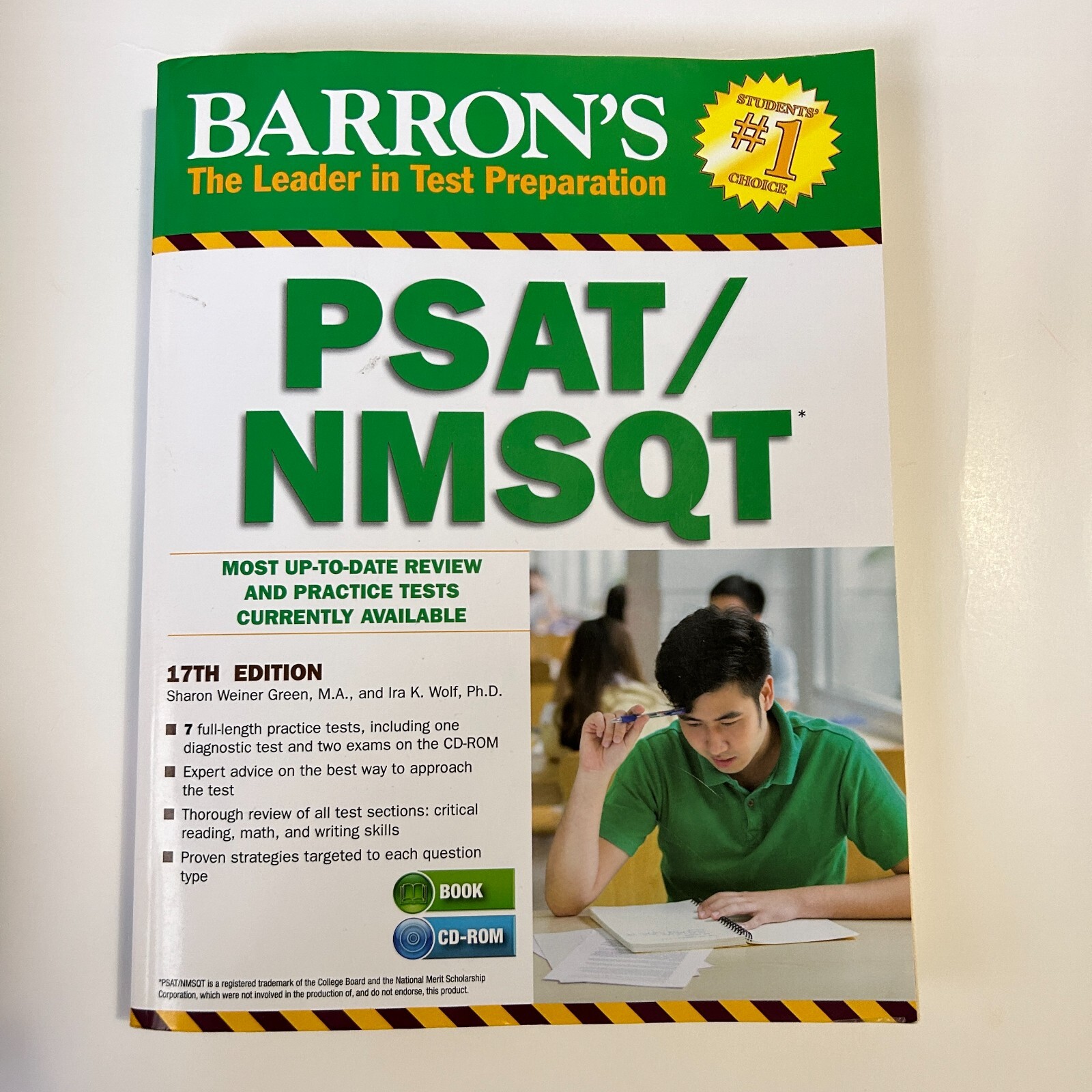 Barron’s PSAT / NMSQT with CD Test Prep Textbook 17th edition ISBN 9781438074405