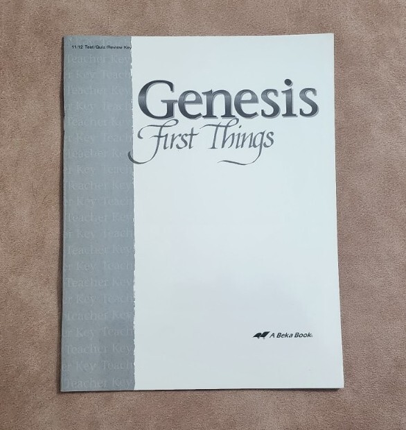 Abeka A Beka Book GENESIS FIRST THINGS Test / Quis / Review Key pb 59463005