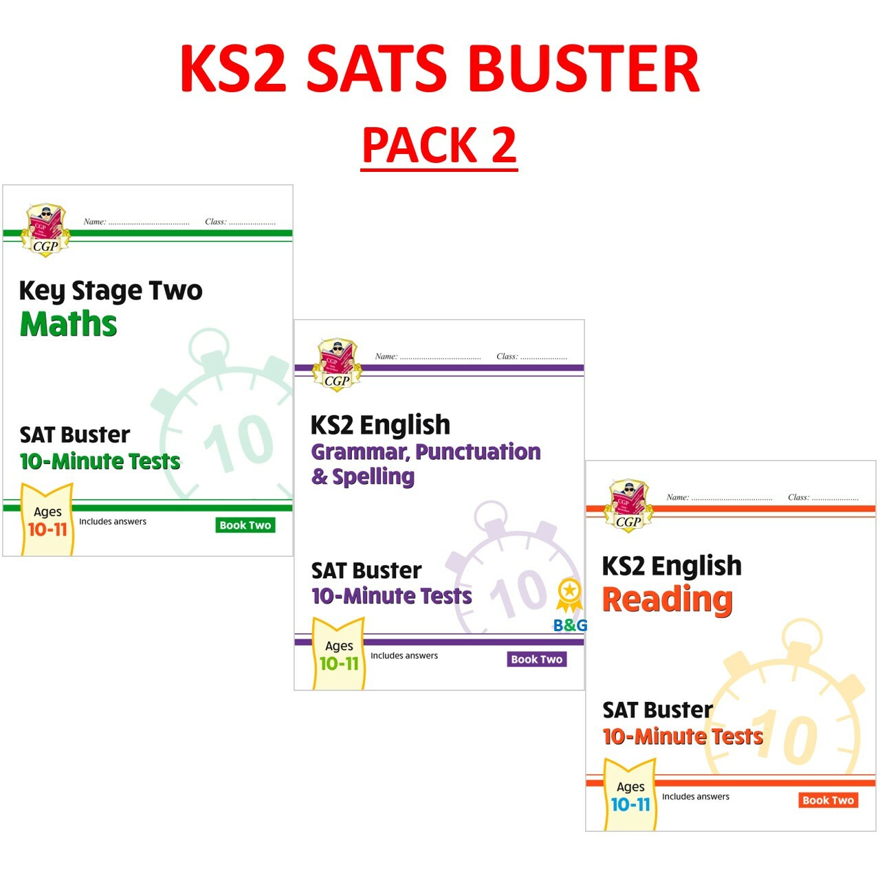 KS2 Year 6 Maths English Reading SAT Buster 10-Minute Tests Book 2 with Answers
