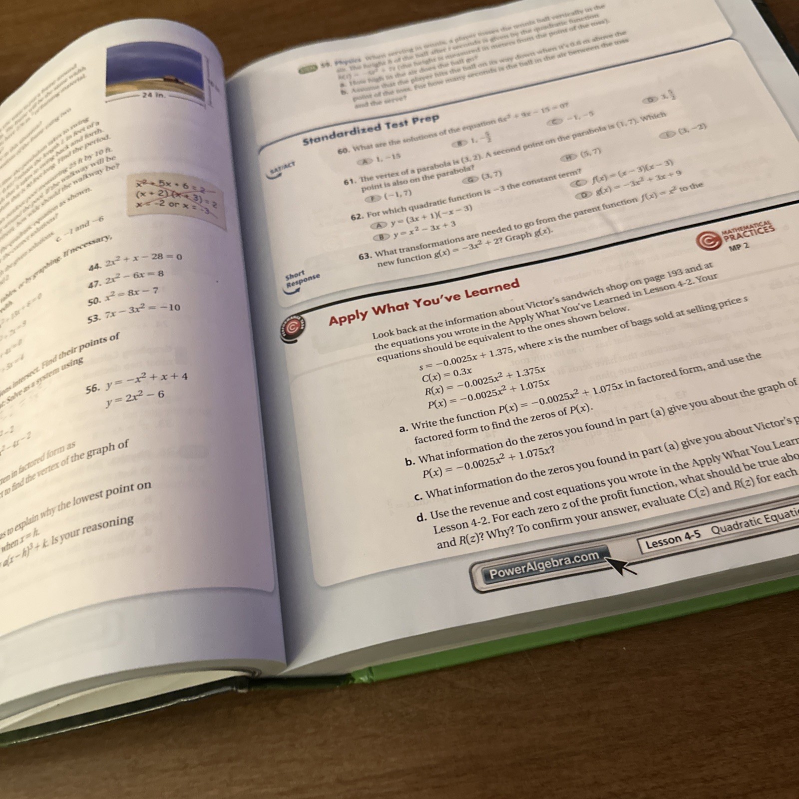 Algebra 2 Student Textbook – Common Core – enVision Math (2015, Pearson) GOOD