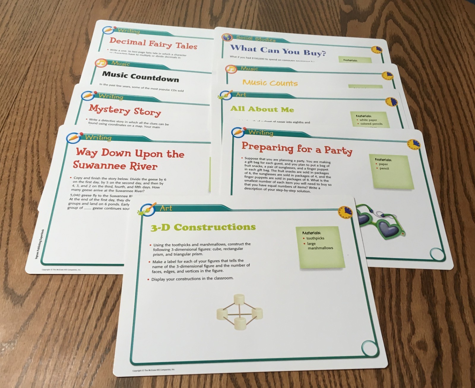 MY LEARNING STATIONS / GRADE 5 / TEACHER GUIDE / GAME BOARDS & ACTIVITY CARDS +