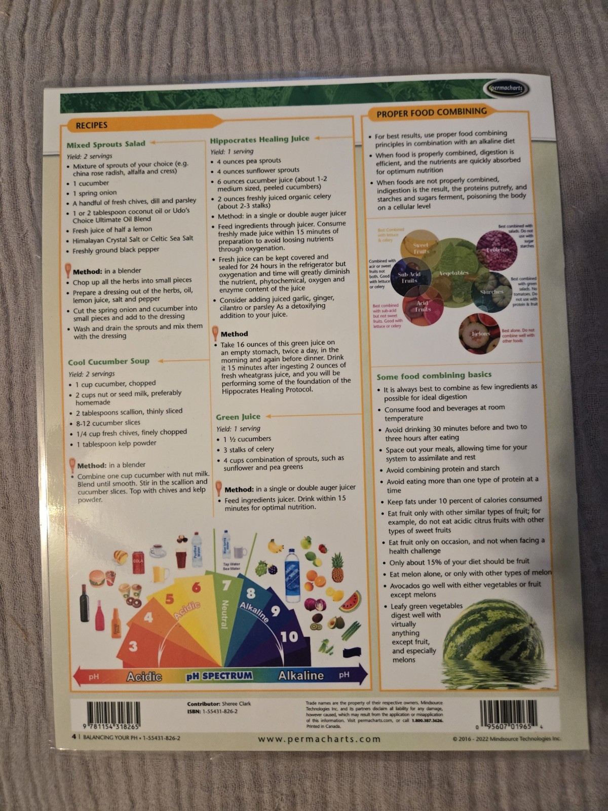 Permacharts Laminated Study Guide Balancing Your PH Health Education 2022