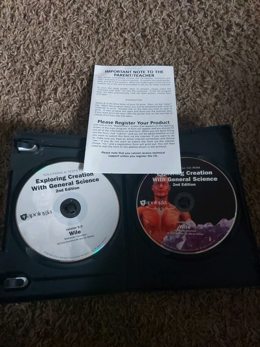 EXPLORING CREATION WITH GENERAL SCIENCE Apologia Wile 2nd Edition CD-Rom Test So