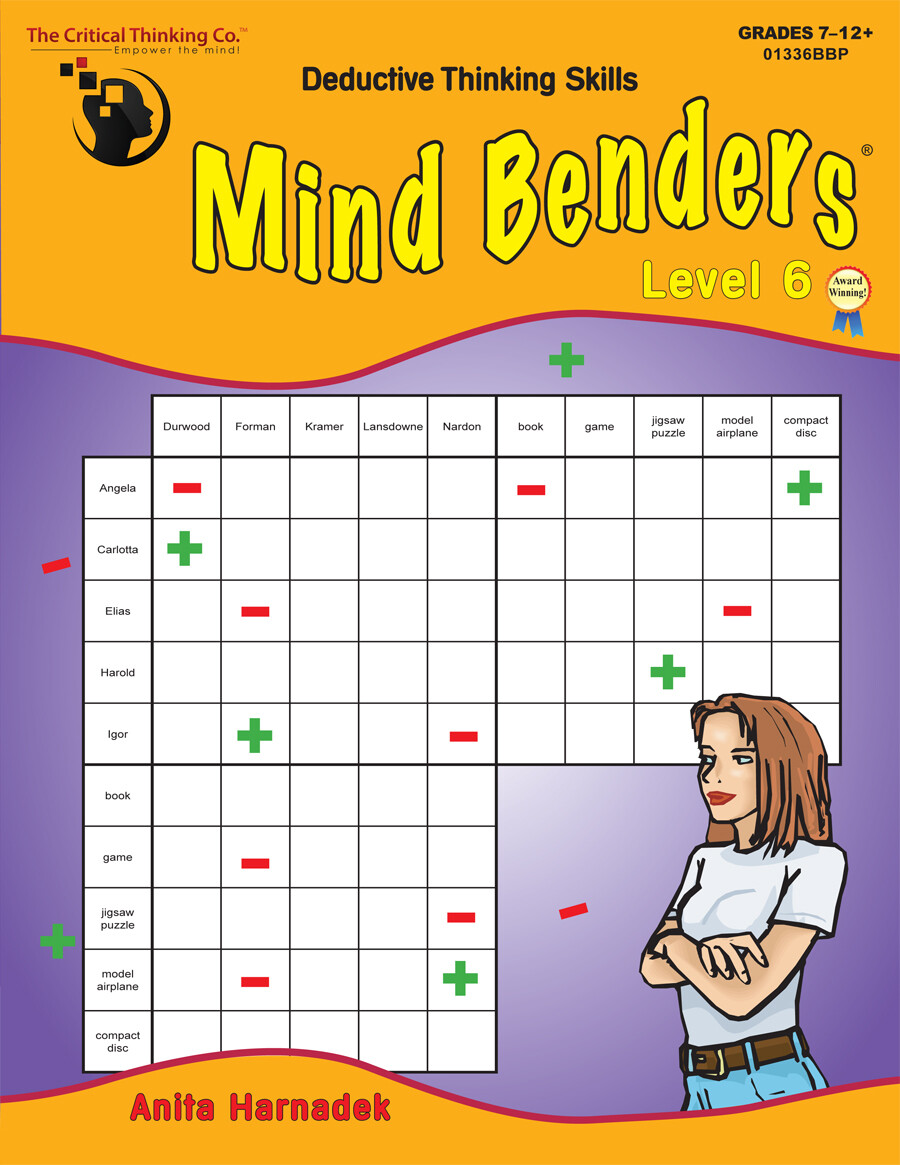 Mind Benders Level 6 Workbook, Deductive Thinking Skills Puzzles (Grades 7+)