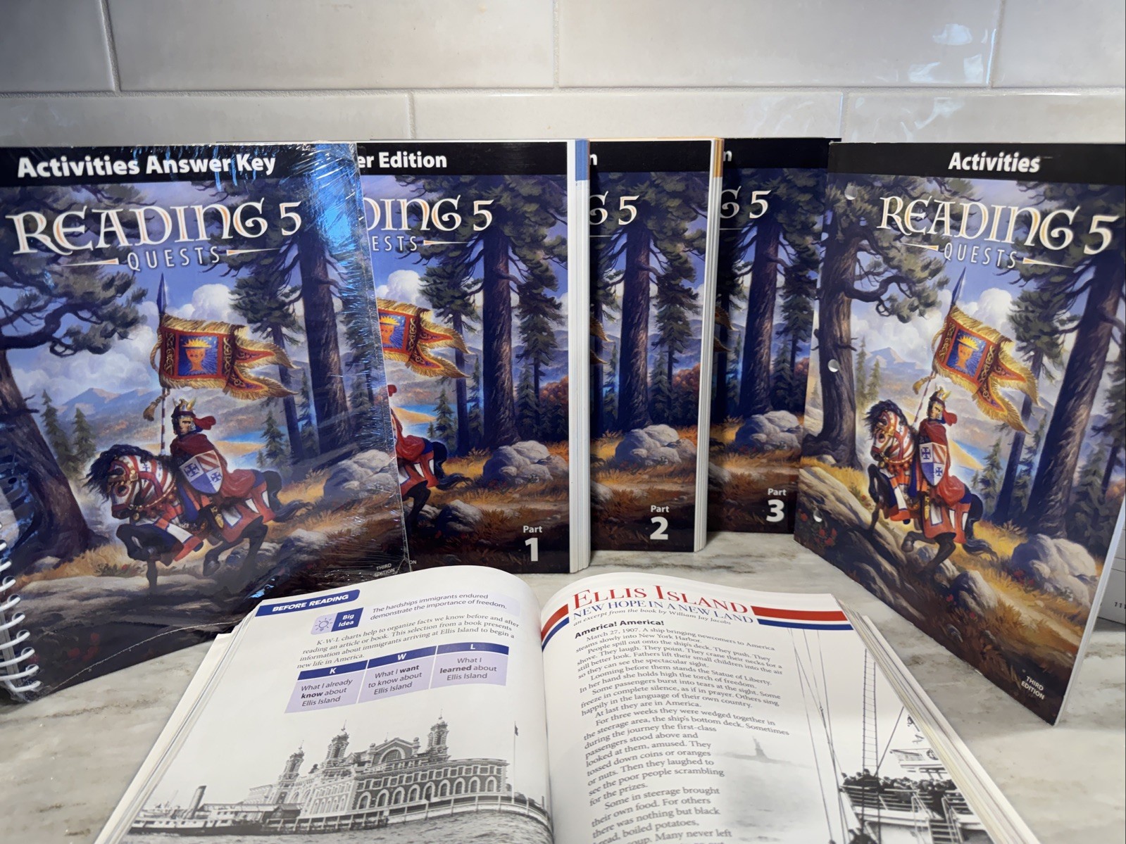 BJU Press Reading 5 School Curriculum Lot of 9 pieces – 3rd Edition good