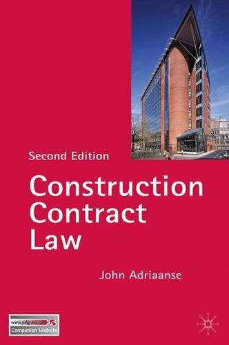 Construction Contract Law: The Essentials by Adriaanse, John Paperback Book The