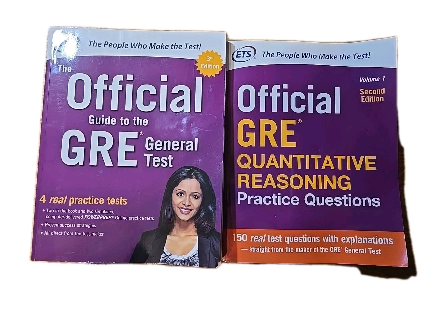 Official GRE Study Books Lot ETS General Test 3rd Ed + Quantitative Reasoning…