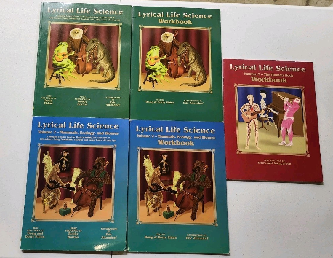 Lyrical Life Science Volume 1-3 Text And Workbooks No Music