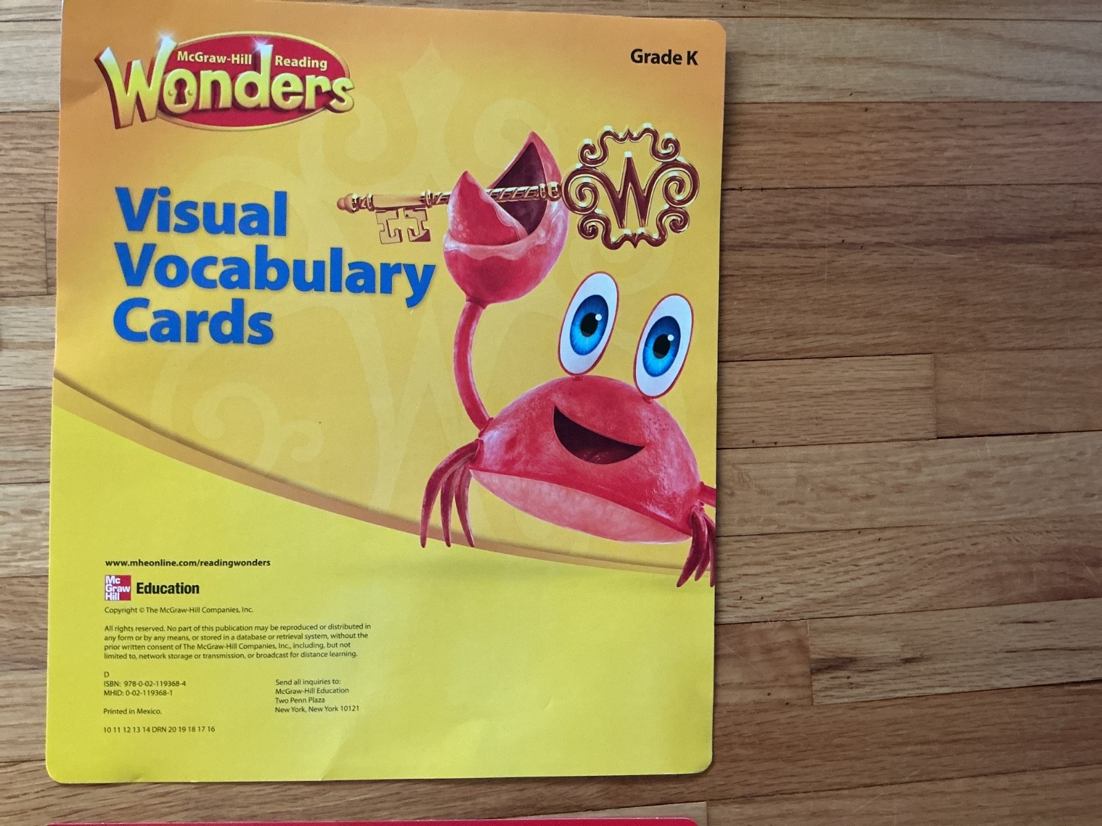 Wonders Visual Vocabulary Cards Grade K ENG. LANG. LEARNERS SET ONLY McGraw-Hill