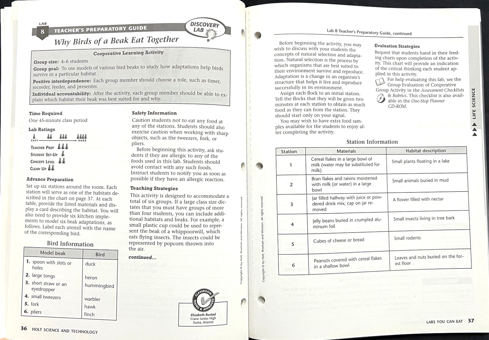 HOLT SCIENCE & TECHNOLOGY – TEACHER EDITIONS (7 books across curriculums)