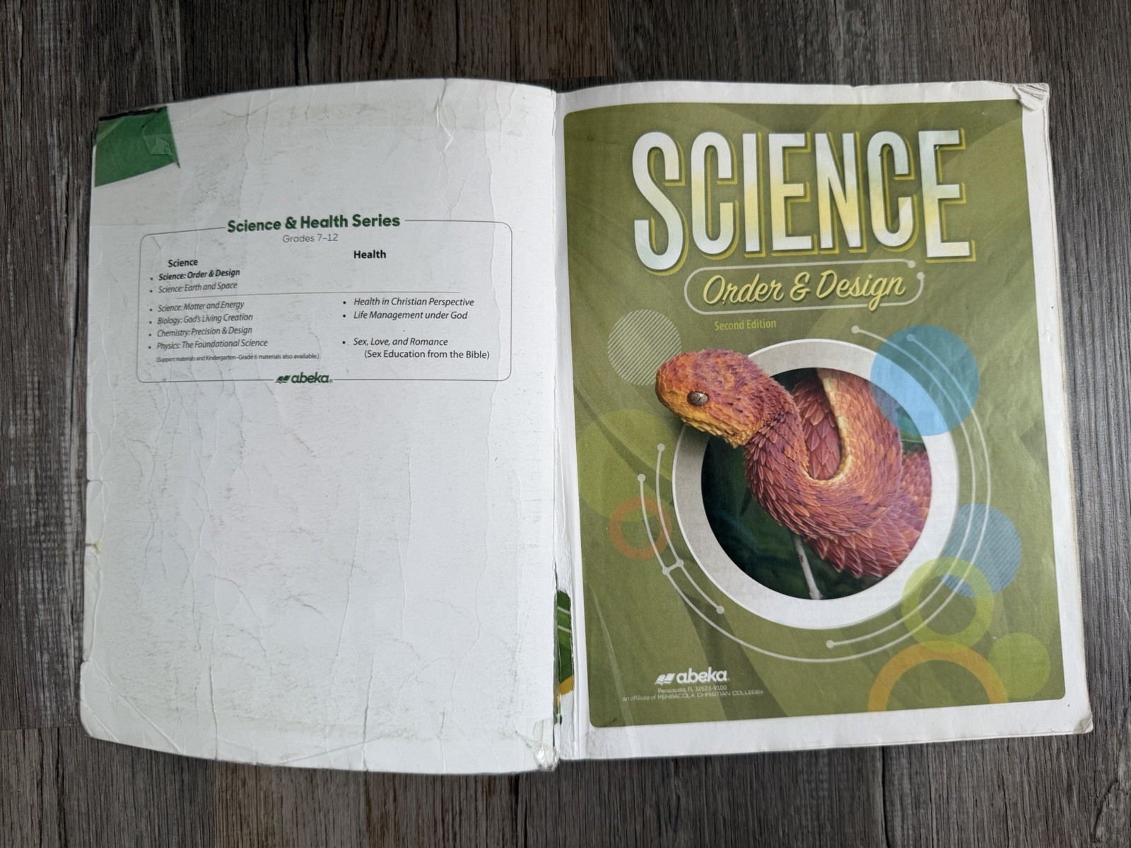 Abeka Science Order & Design Student Text & Teacher Quiz Key 7th Grade (2nd Ed)