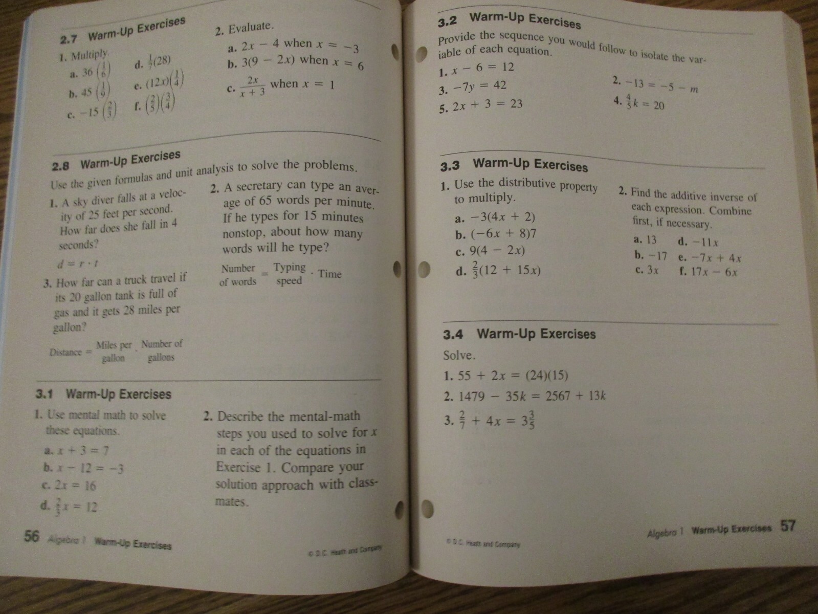Algebra 1 Teaching Tools-Transparencies and Copymasters (D.C. Heath)