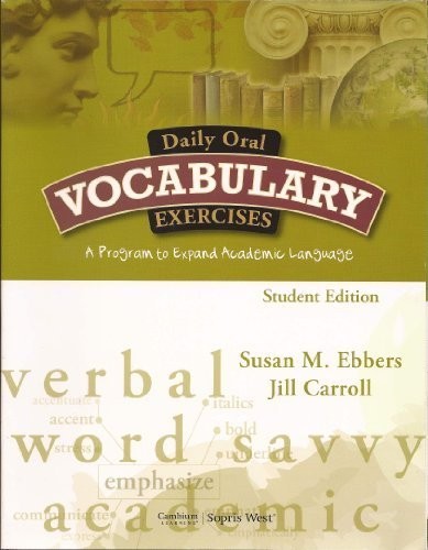 DAILY ORAL VOCABULARY EXERCISES STUDENT EDITION **BRAND NEW**
