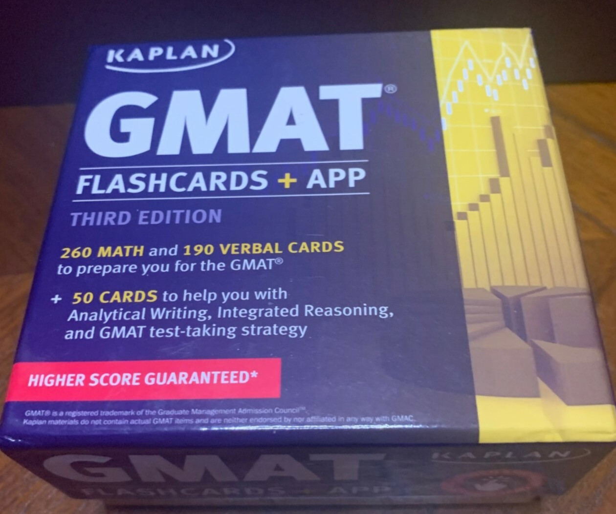 2014 KAPLAN GMAT FLASHCARDS +APP THIRD EDITION 260 MATH CARDS. 190 FOR VERBAL