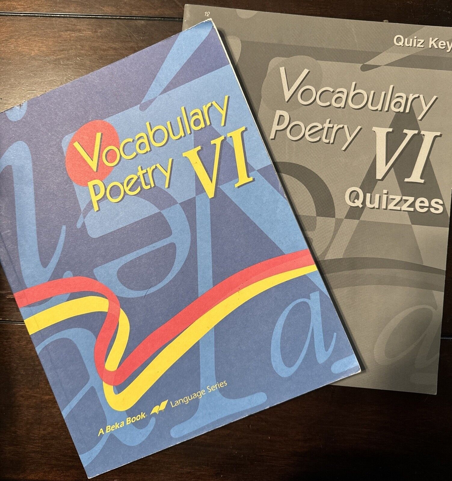 Abeka Vocabulary/Poetry VI Workbook & Quiz Key