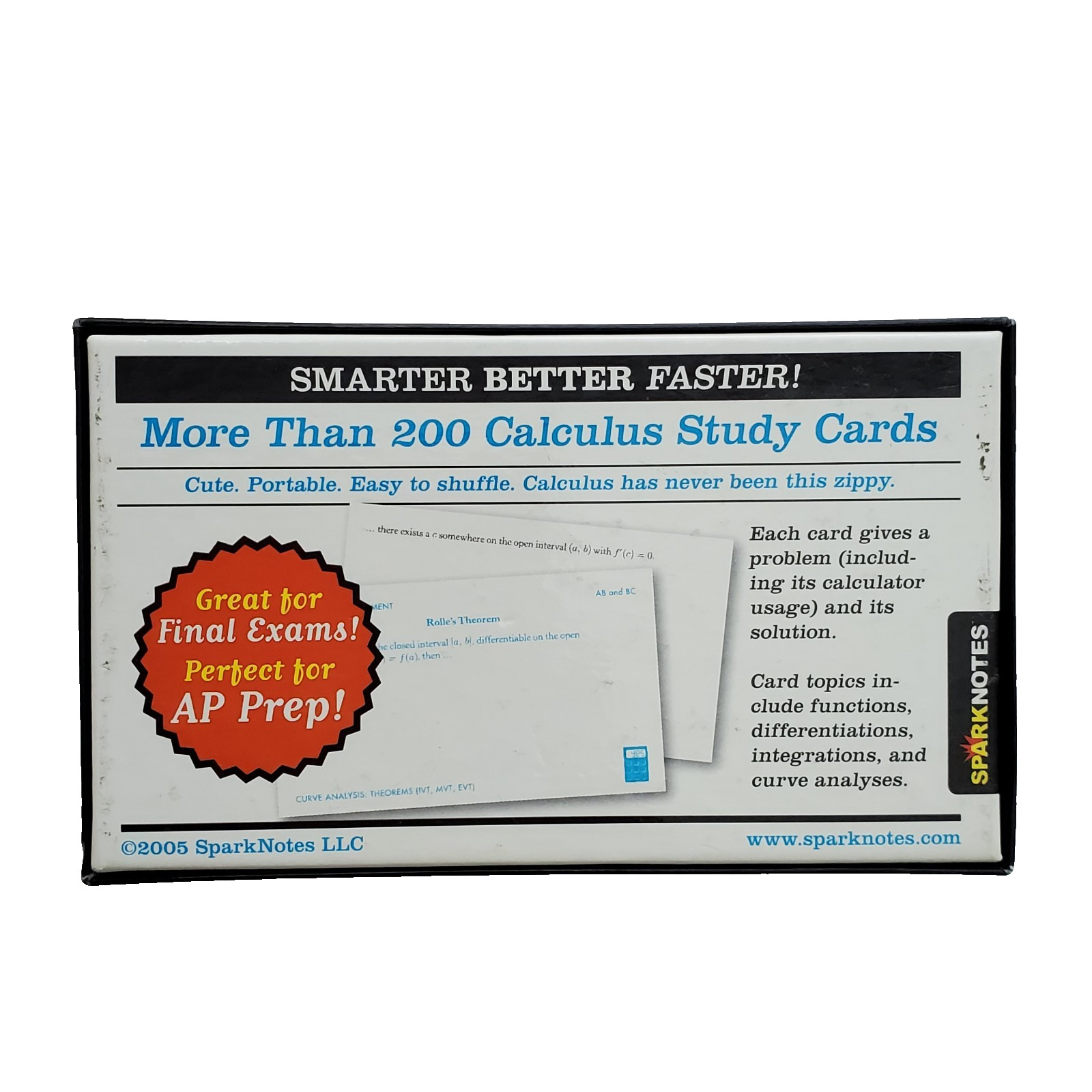 SparkNotes Calculus Study Cards 200+ Cards Complete Box Set