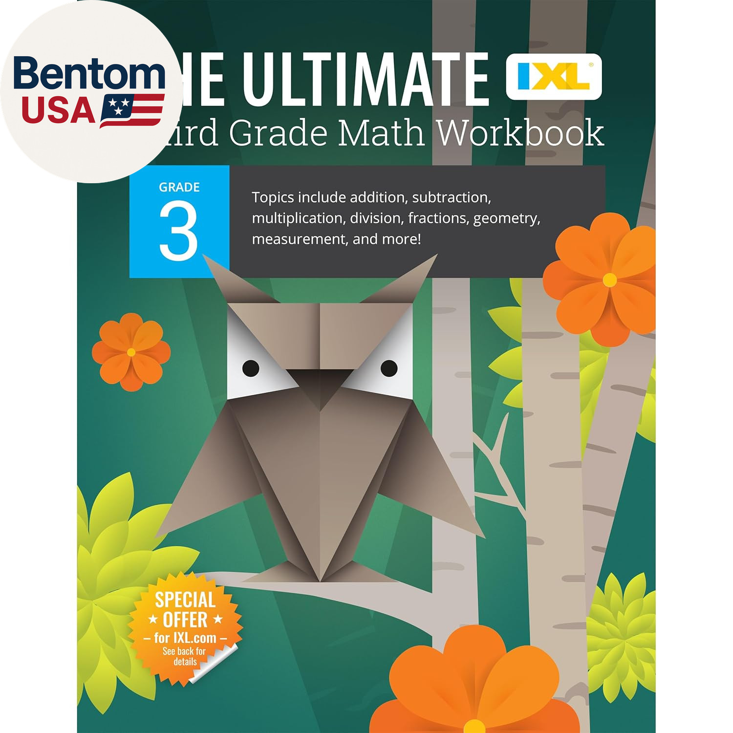 The IXL Ultimate 3Rd Grade Math Workbook, Activity Book for Kids Ages 8-9 Coveri
