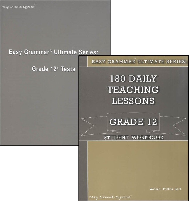 Easy Grammar Ultimate Series: 180 Daily Lessons Grade 12 SET – Workbook & Tests