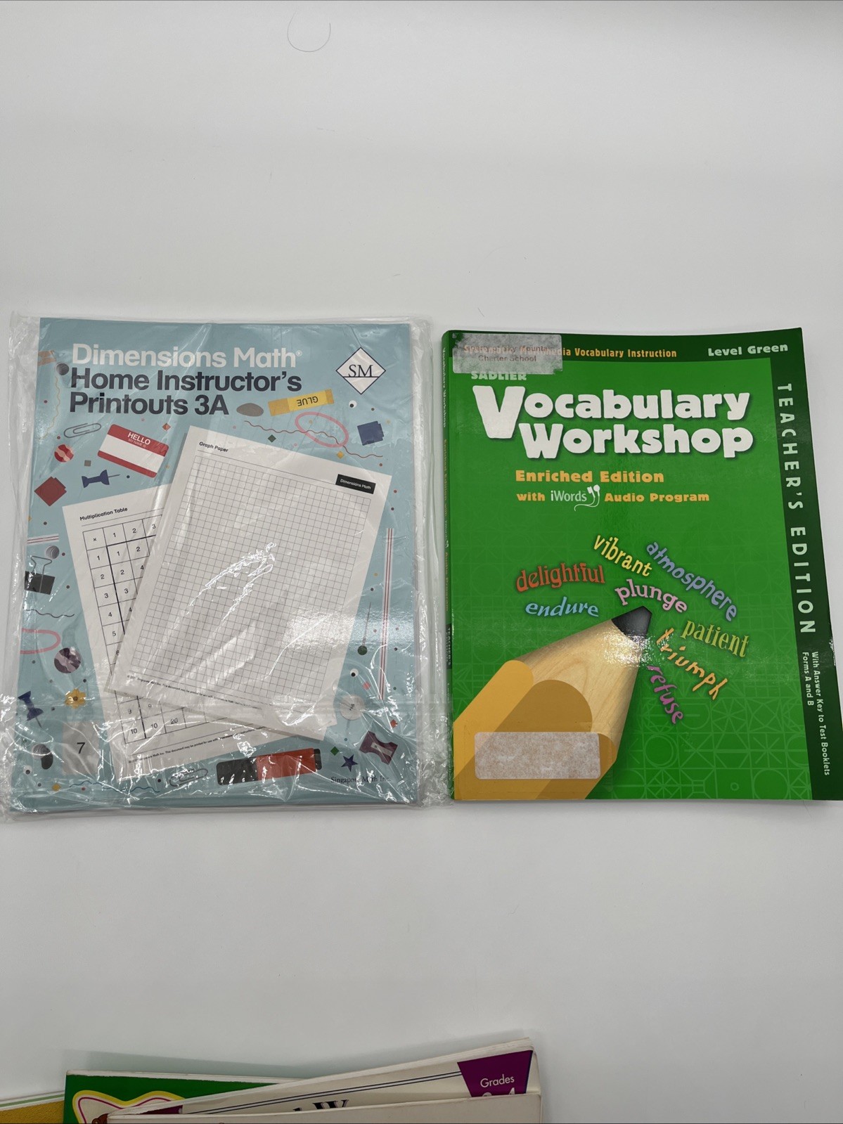Educational Workbook Lot Homeschool Math Reading Science Teacher Resources