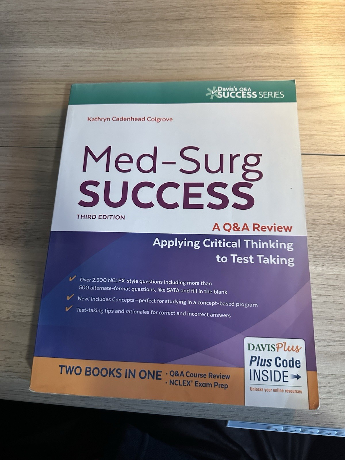 Med-Surg Success Third Edition by Kathryn Cadenhead Colgrove, NCLEX Prep, Paper…