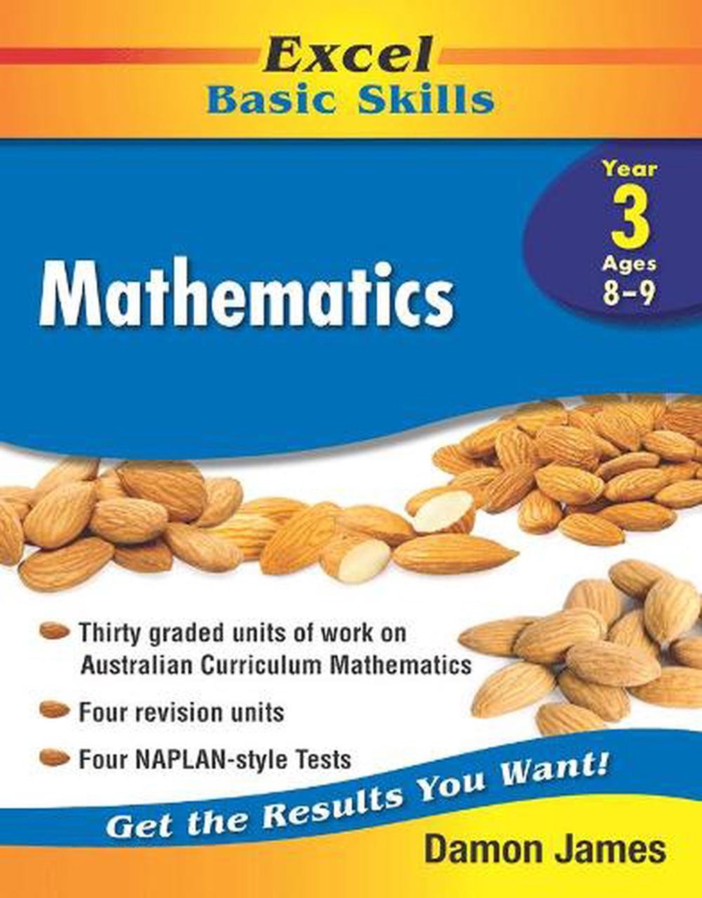 Excel Basic Skills – Mathematics Year 3 by Damon James (English) Paperback Book
