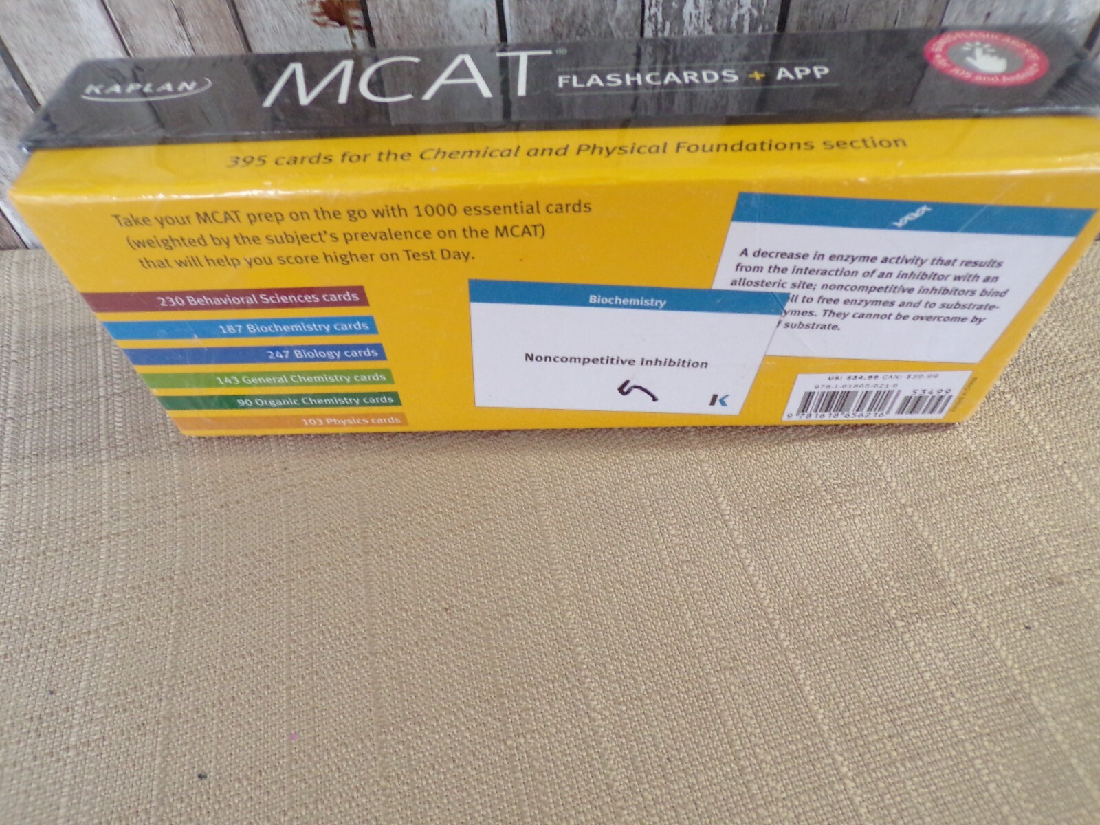 Kaplan MCAT Flashcards plus App Third Edition New in Sealed Box 1000 cards