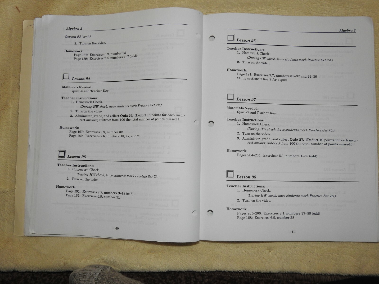 ABeka Algebra 2,1st Ed.Student text,Solution Key,Test Key&Solutions 1987