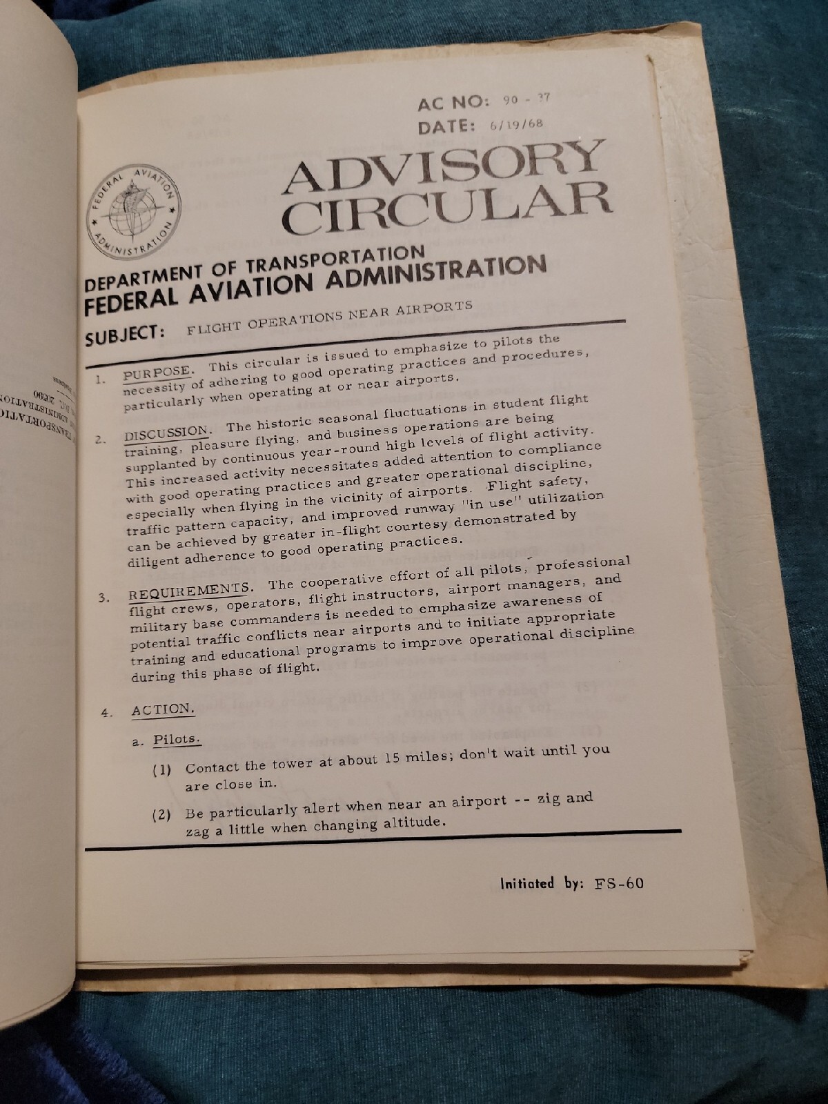FAA PUBLICATIONS/ADVISORY CIRCULAR 1964-1969