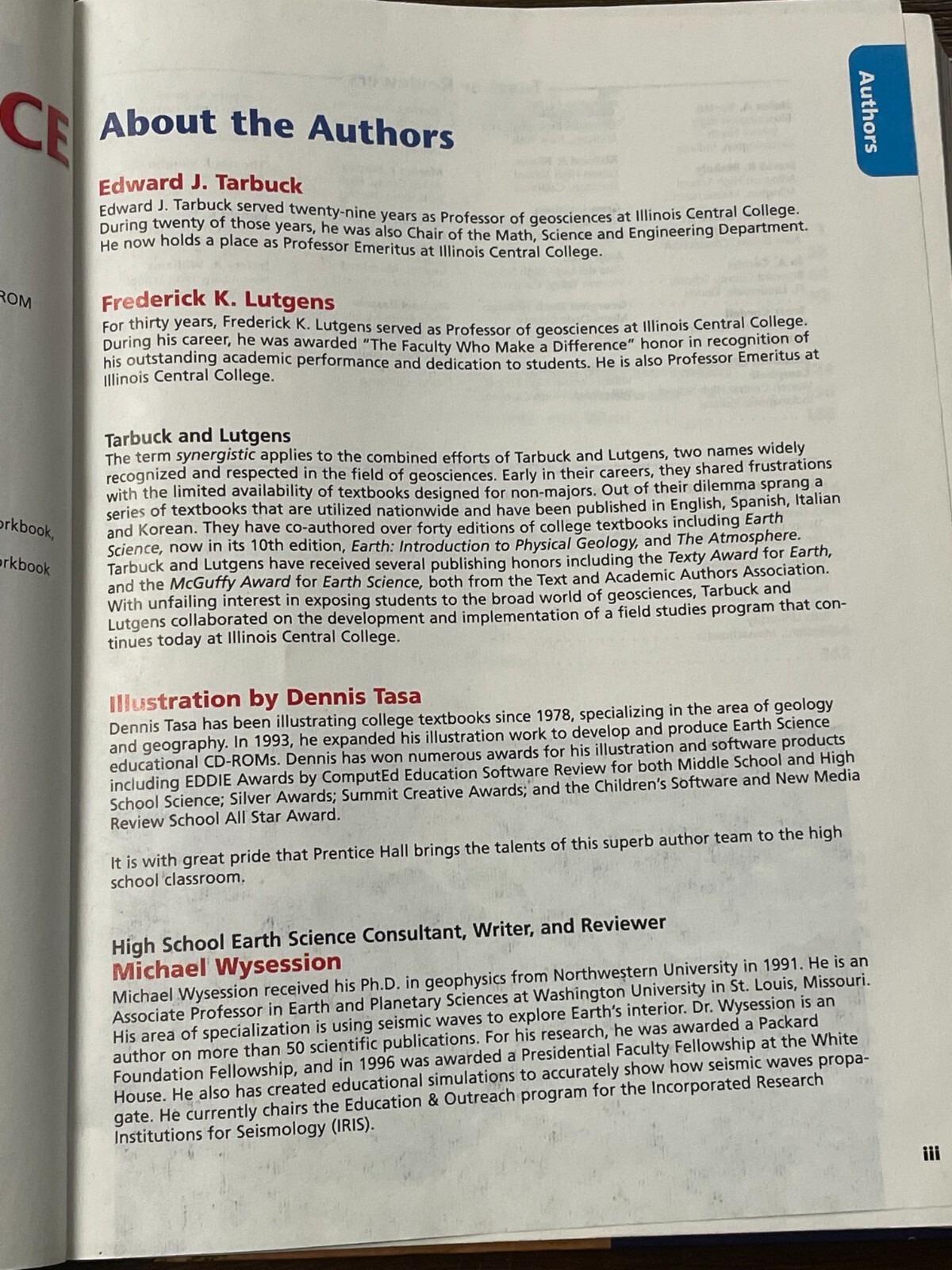 Earth Science Workbook by PRENTICE HALL (TEXTBOOK)