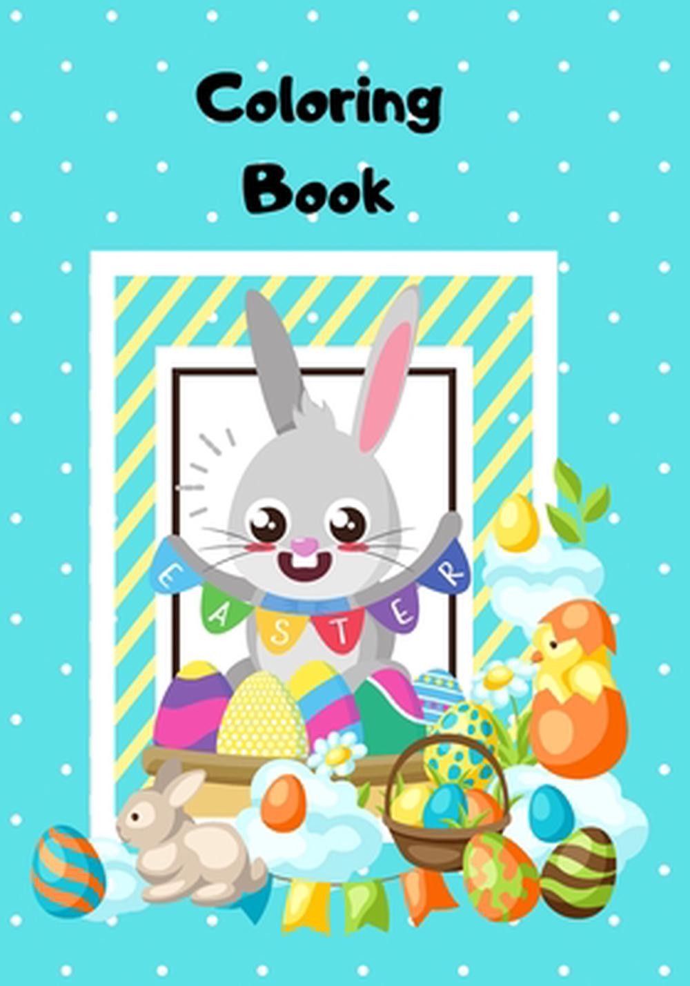Coloring Book: Coloring book for kids . 50 Easter drawings and 50 graph paper pa