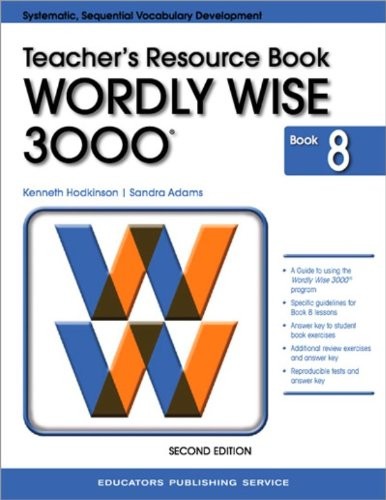 TEST BOOKLET FOR WORDLY WISE 3000, BOOK 8 GRADE 8 By Kenneth Hodkinson EXCELLENT